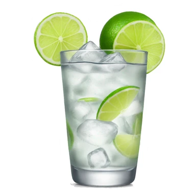 Vodka tonic with a lime sticker