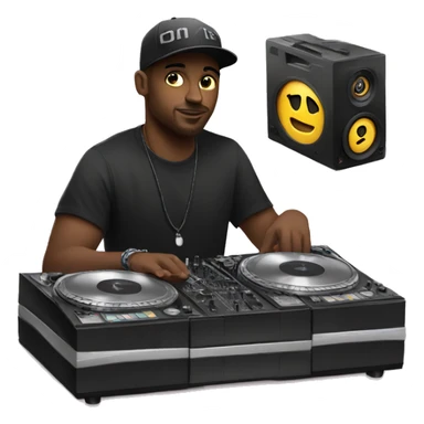 Dj on decks  sticker