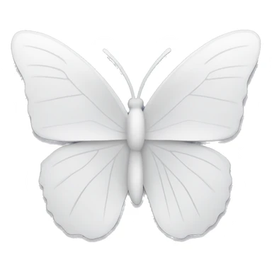 White outline butterfly emoji sticker