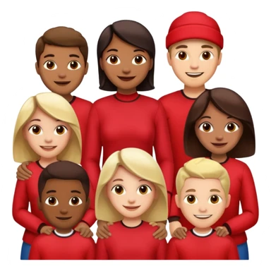 Red group peoples  sticker