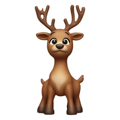 Little reindeer figurine
 sticker