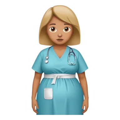  tan skin woman with inflated belly sticker