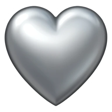 heart with a metallic silver border sticker