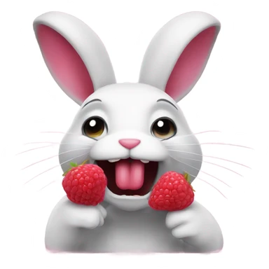 Bunny blows raspberry sticker