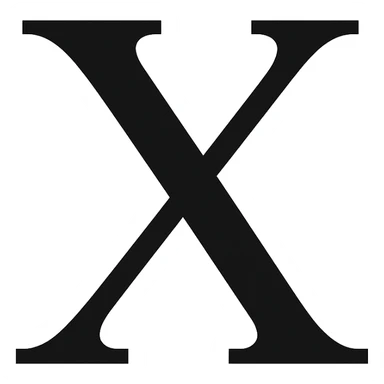 Х in the style of the provided example sticker