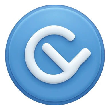 A blue circule whit a white tick in the medium sticker