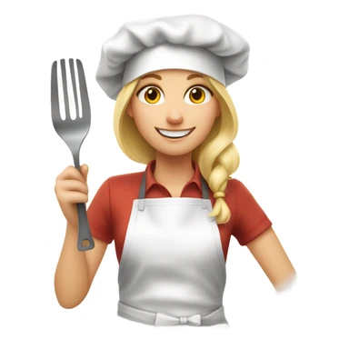 Blond Girl Cook  sticker