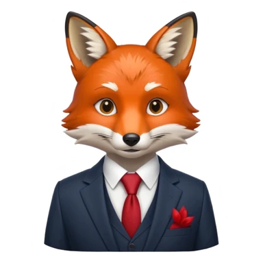 The fox went in a suit
 sticker