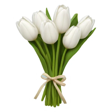 white tulip bouquet  sticker
