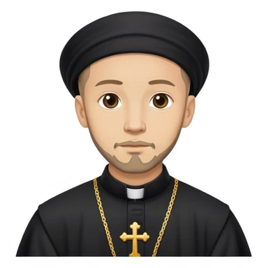 an Orthodox priest in black clothes sticker