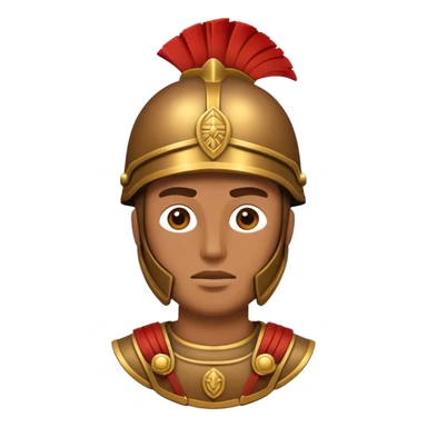 Cinematic Realistic Botero Bronze Roman fat Soldier Emoji. sticker