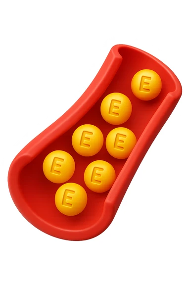 EMOJI STILE IPHONE 3D DI particelle di ormoni estrogeni che circolano in una vena umana sticker