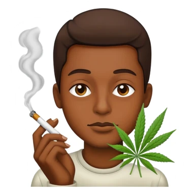 person smoking weed sticker