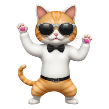 Cat dancing at nightclub  sticker