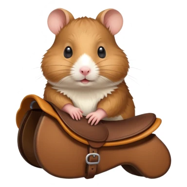 Hamster wearing a saddle sticker