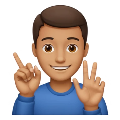 mano 1 dedo menos sticker