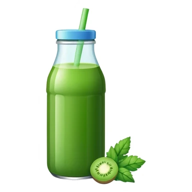 Bottled green juice sticker