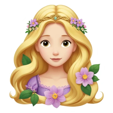 Poster-style sticker, pastel green background. In the center: Rapunzel with long golden hair and flowers. On top: TAURUS. Below in cursive: ‘Nature’s Princess’. At the bottom: ‘Grounded, loving, graceful.’ 🌿🌸✨ sticker