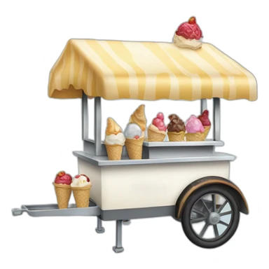 ice cream cart sticker