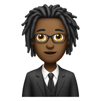 Lawyer with messy dreads sticker
