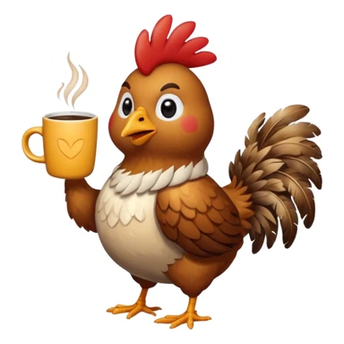 chicken full body and with coffe sticker