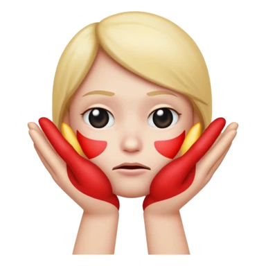 hands caressing super looking sad emojis face sticker