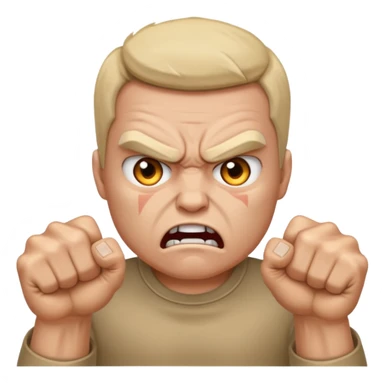 Animosity - strong hostility or ill feeling toward someone with angry gestures sticker