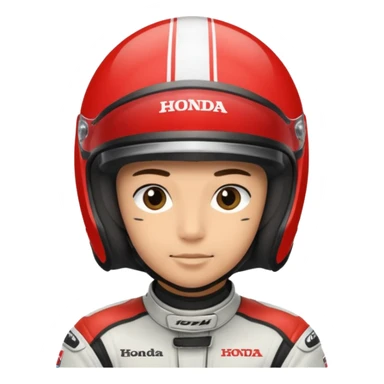 honda motorcycle racer with full face helmet sticker