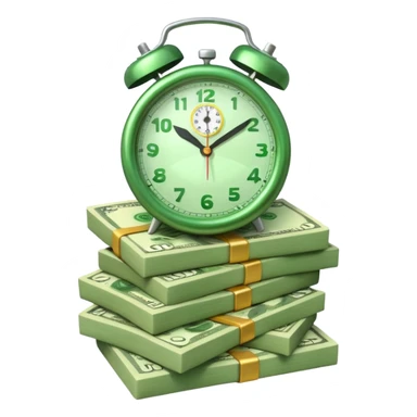 money and clock sticker