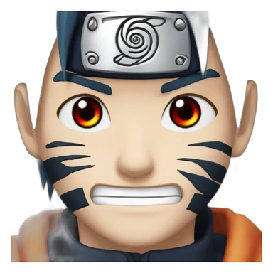 Naruto with sharingan eyes sticker
