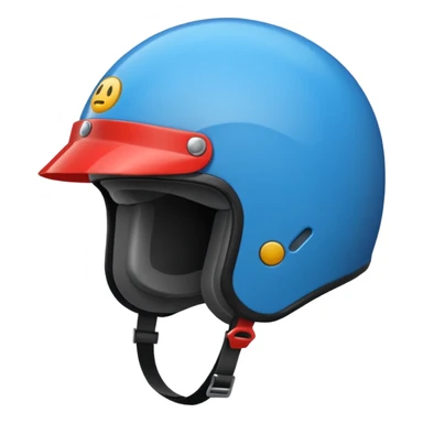 emoji capacete de moto azul sticker