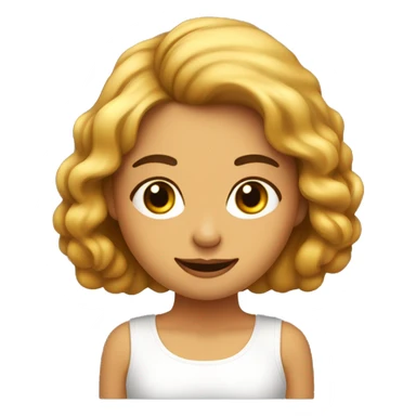 Mujer de pelo rizo color miel corto a los hombros , ojos marrones piel mestiza  sticker