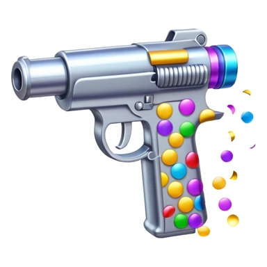 Confetti gun sticker