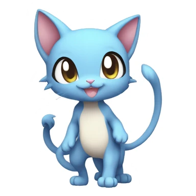 Chibi Anthro Mew-Pokémon full body sticker