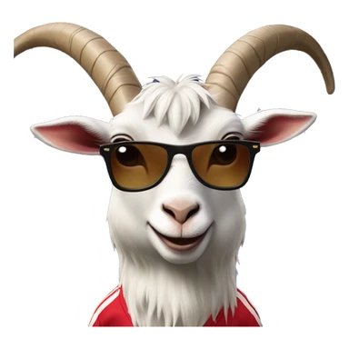 goat with sunglasses, chivas jersey sticker