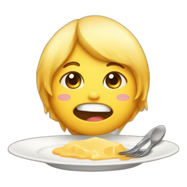 hungry cute plate sticker