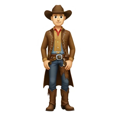Caucasian Cowboy ￼ sticker