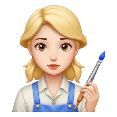 Painter girl sticker