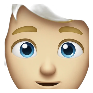 blond blue eye guy sad saying goodbye sticker