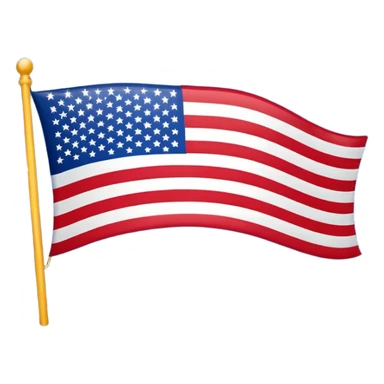 United States flag, Facebook emoji style, slightly waving, no text sticker