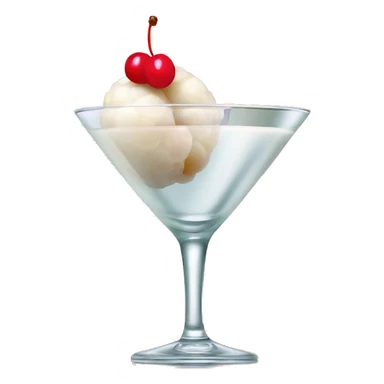 lychee martini with only 1 lychee on the drink sticker