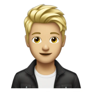 boy blonde dj sticker