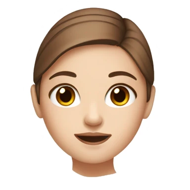 White girl with brown hair doing skincare sticker