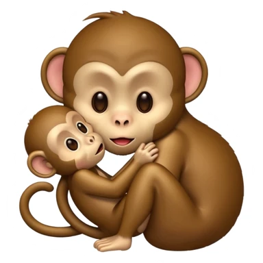 Un singe qui fais un bisous en version emojis iphone sticker