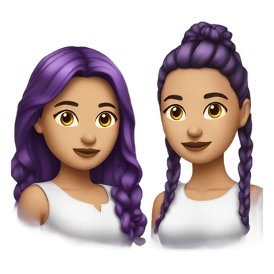 Mexican-duo-girls-best-friend-brunette-purple hair sticker