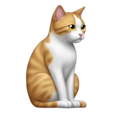 cat body depressed sticker