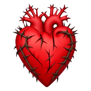 jesus heart with thorns sticker