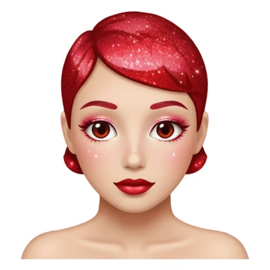 Recrutador Vermelho Glitter sticker