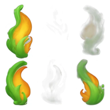 Flamme verte sticker