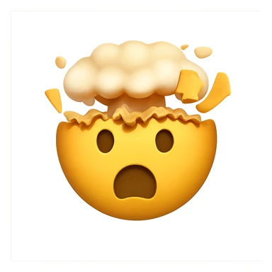 face with exploding head emoji sticker